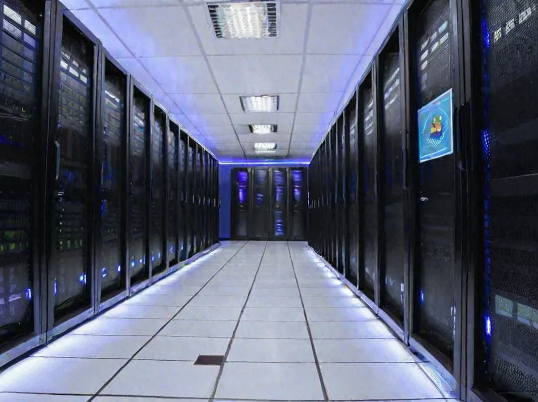 Serveurs dans un datacenter français avec indication RGPD